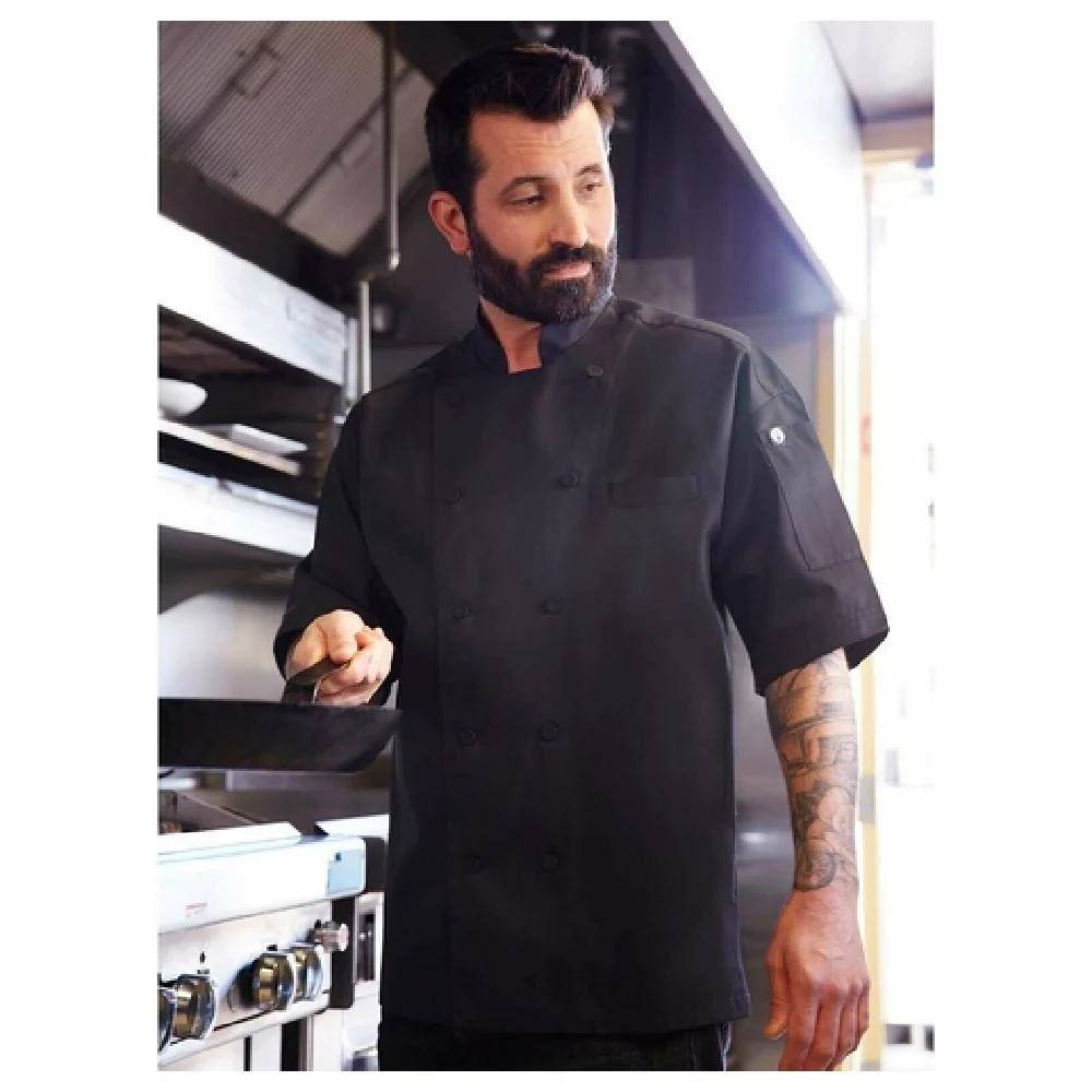 Chef Works EWCVWHTM Medium Chef Coat White Double-breasted Short Sleeve with Cool Vent