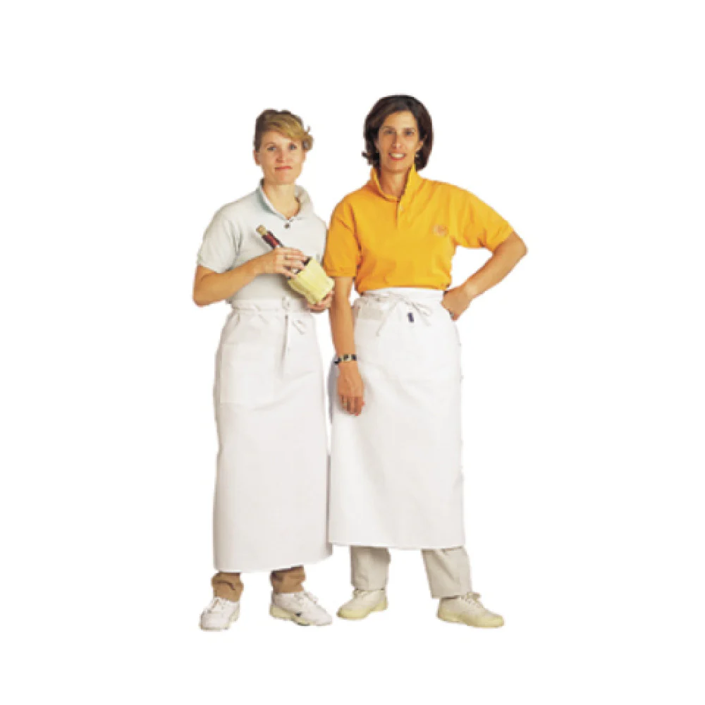 John Ritzenthaler Company 607BA-BK 33 Inch Bistro Apron Black Heavyweight Twill with Side Pocket