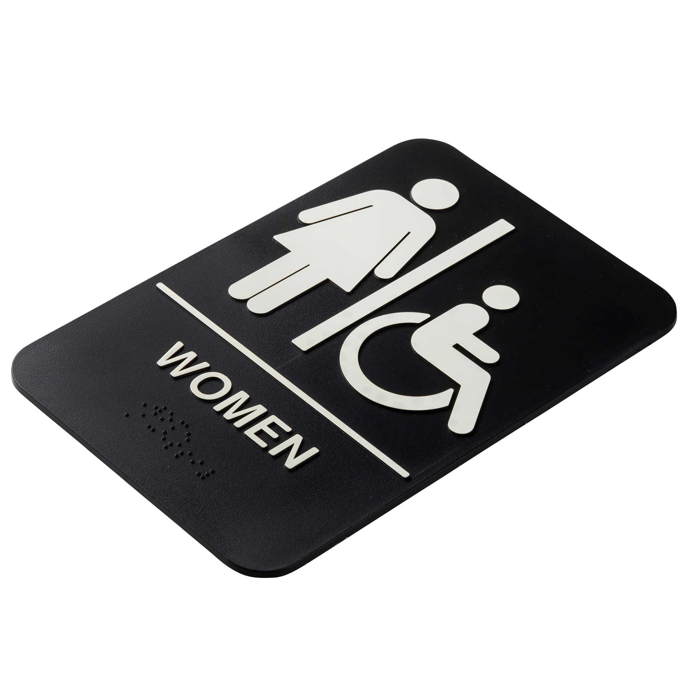 Tablecraft 11673 6 Inch Sign Women Accessible Dishwasher Safe Polystyrene Black and White Tablecraft 11673 6 Inch Sign Women Accessible Dishwasher Safe Polystyrene Black and White