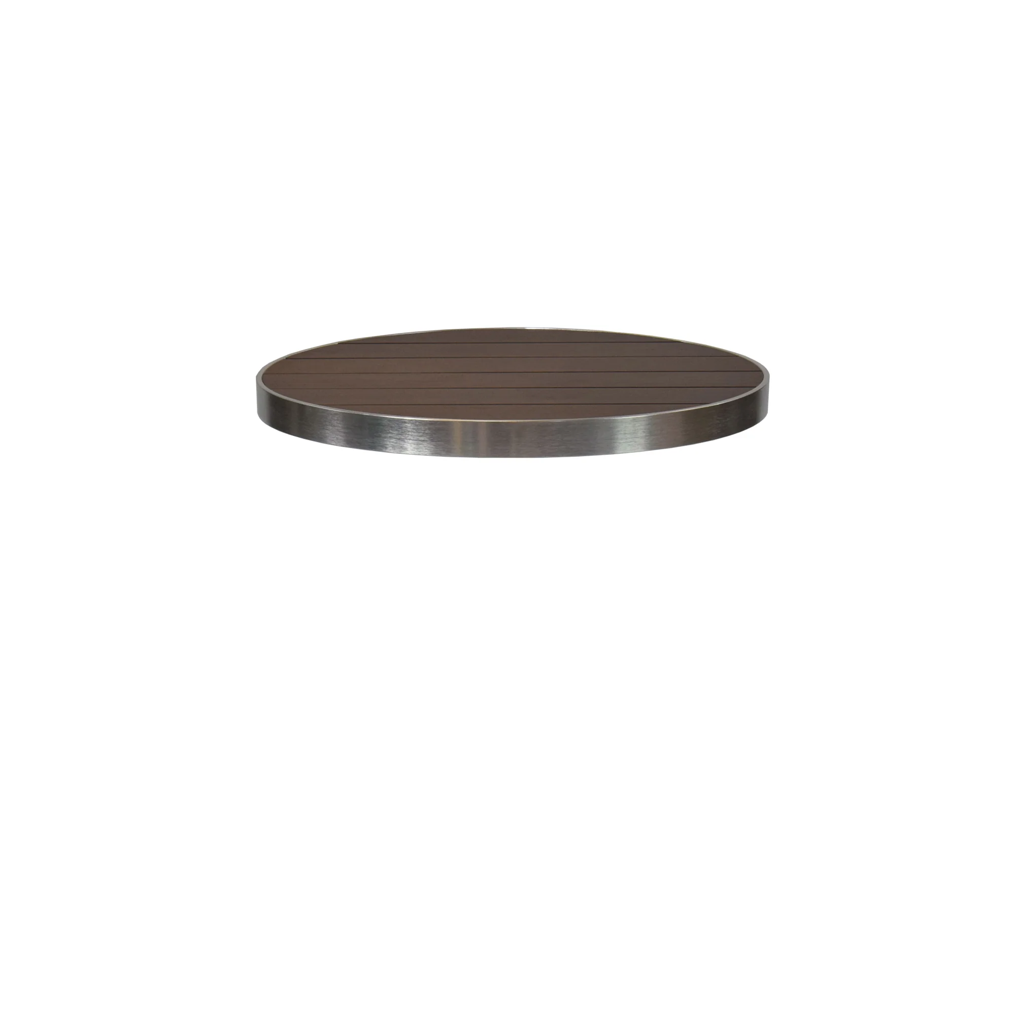 emuamericas A1481-06-402 30 Inch Round Aluminum Table Top Outdoor Wood-Look