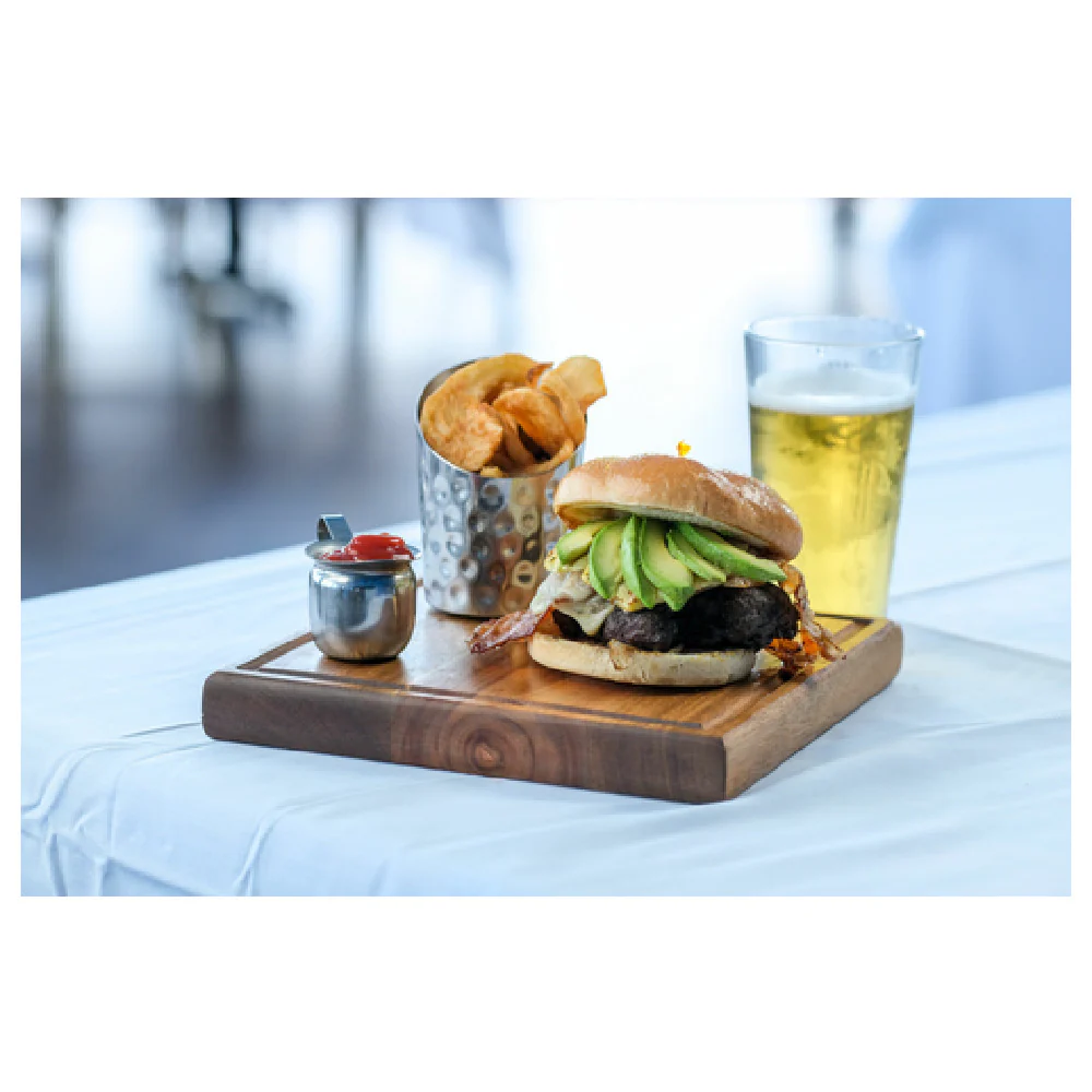 On The Table 600 10 Inch Mini Chop Block with Juice Groove Acacia Wood On The Table 600 10 Inch Mini Chop Block with Juice Groove Acacia Wood