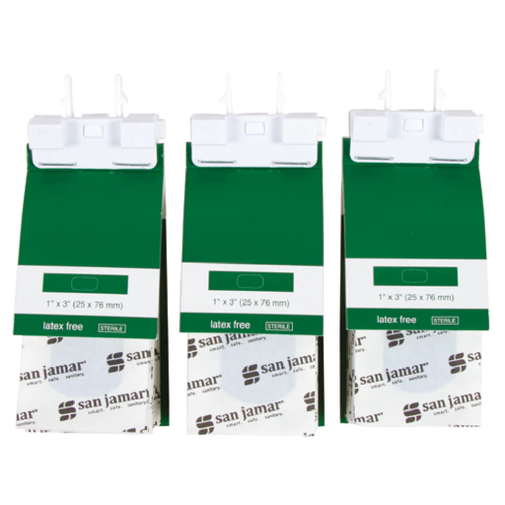 San Jamar MKBR901 15 Bandages Blue Strip Bandage Refill for Mani-Kare Dispenser