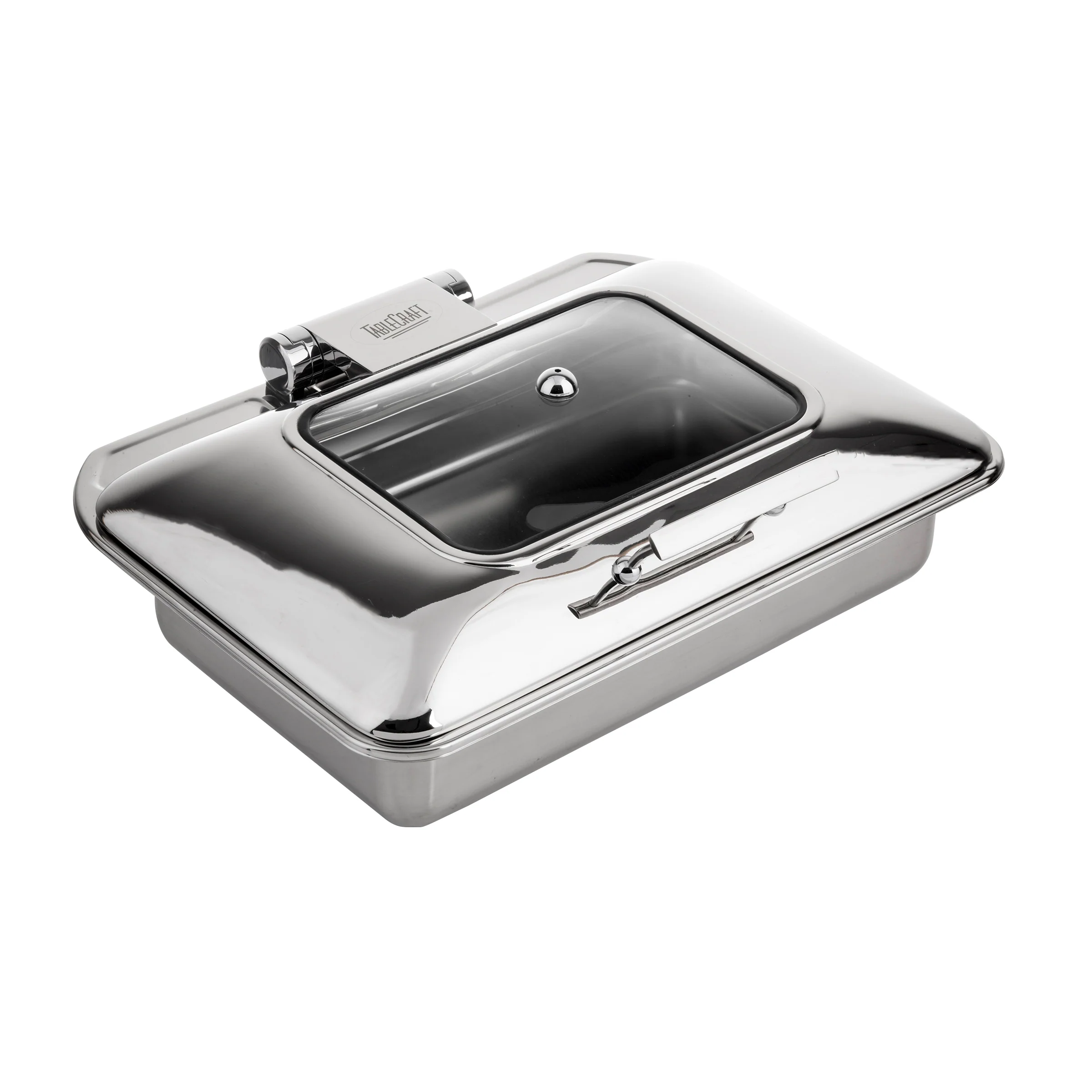 Tablecraft CW40161 9 Quarts Induction Chafer Dish Electric Stainless Steel with Hinged Cover