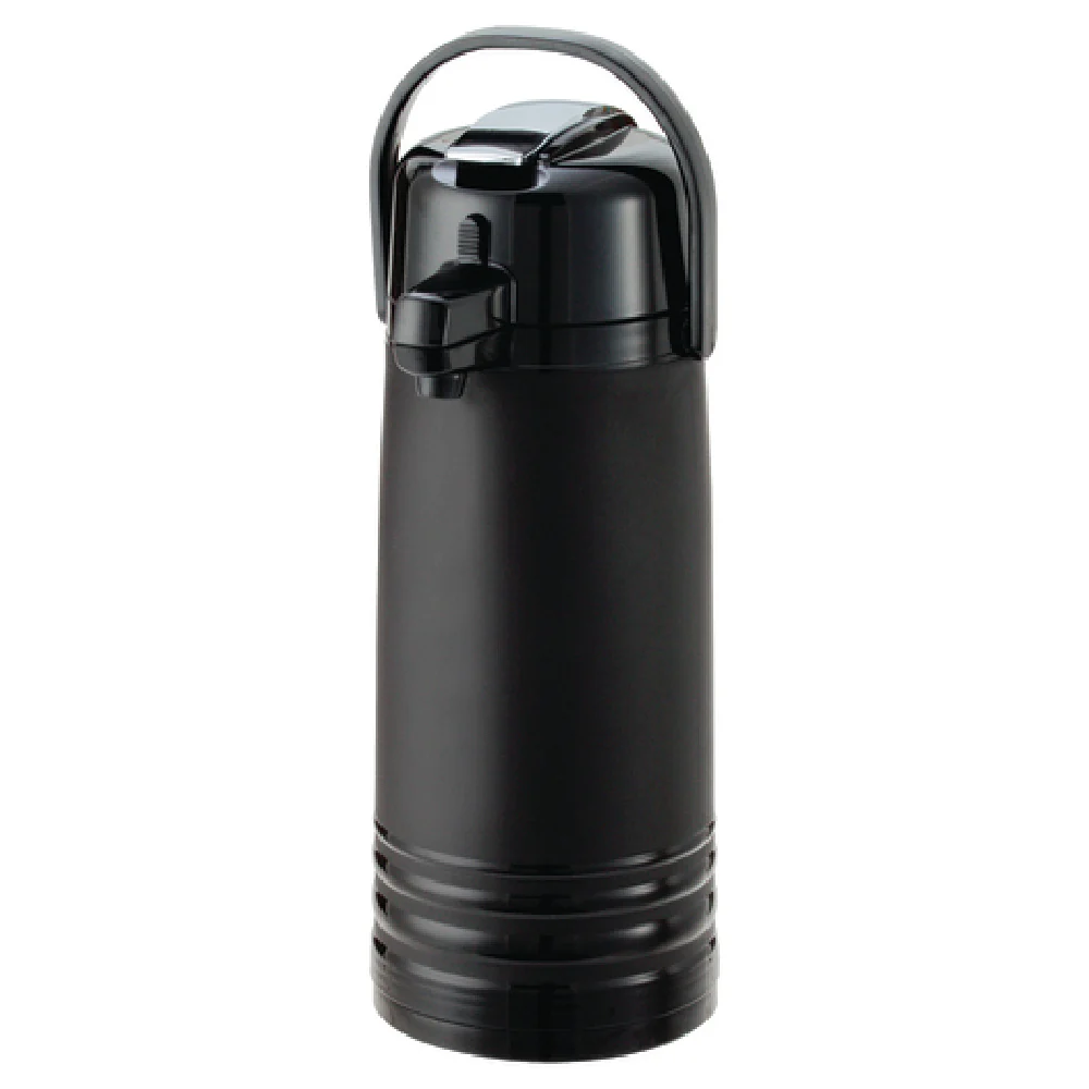 Service Ideas ECAL22PBLMAT 6 Inch 2.2 Liter Lever Airpot with Glass Liner Black Matte