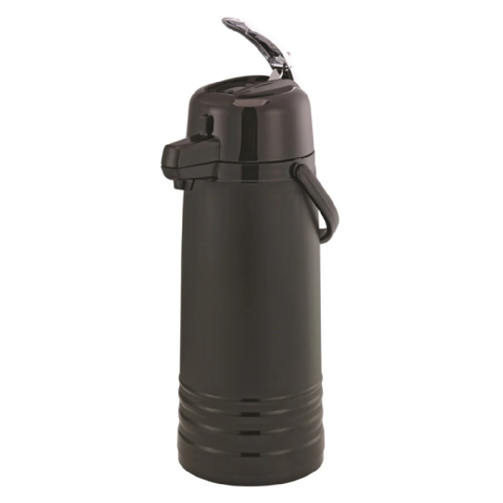 Service Ideas ECAL22PBLMAT 6 Inch 2.2 Liter Lever Airpot with Glass Liner Black Matte Service Ideas ECAL22PBLMAT 6 Inch 2.2 Liter Lever Airpot with Glass Liner Black Matte