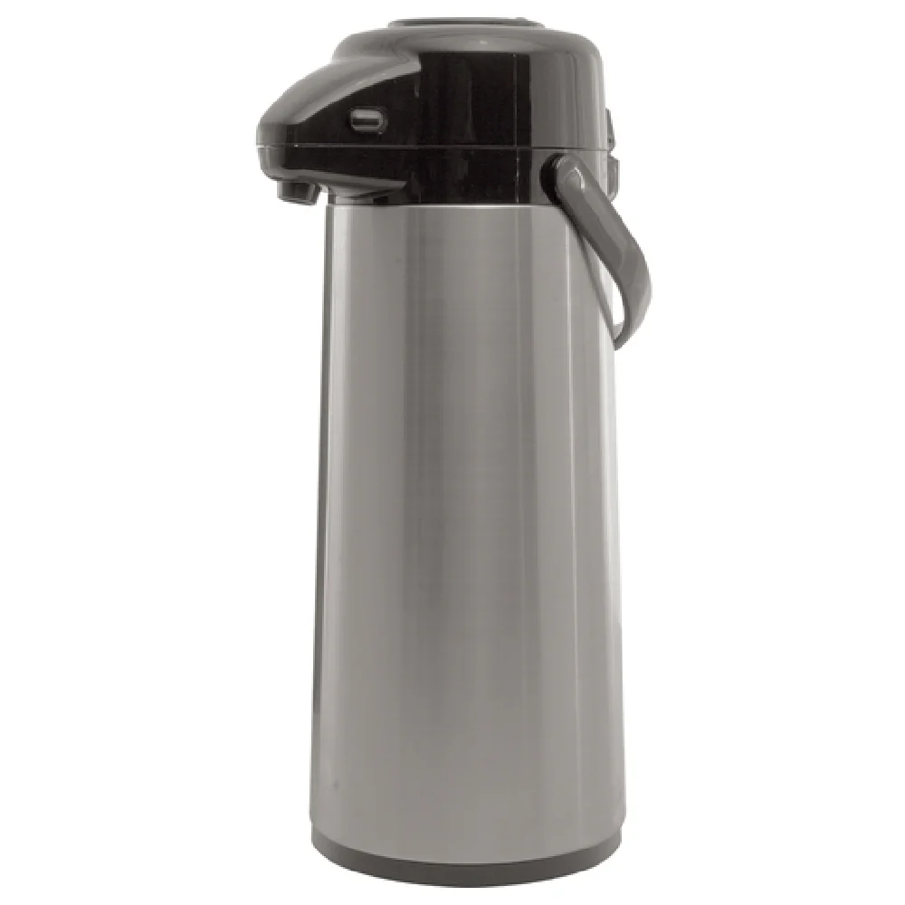Service Ideas AXS25 2.5 Liter Glass Liner Pump Style Airpot Stainless Steel Black Service Ideas AXS25 2.5 Liter Glass Liner Pump Style Airpot Stainless Steel Black