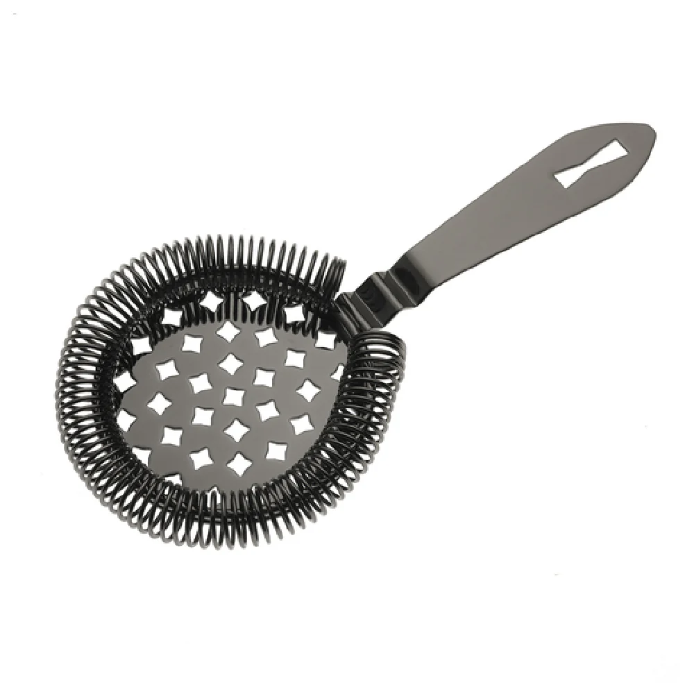 Mercer Culinary M37037BK 6-7/8 Inch Bar Strainer Stainless Steel Gun Metal Black Finish Mercer Culinary M37037BK 6-7/8 Inch Bar Strainer Stainless Steel Gun Metal Black Finish