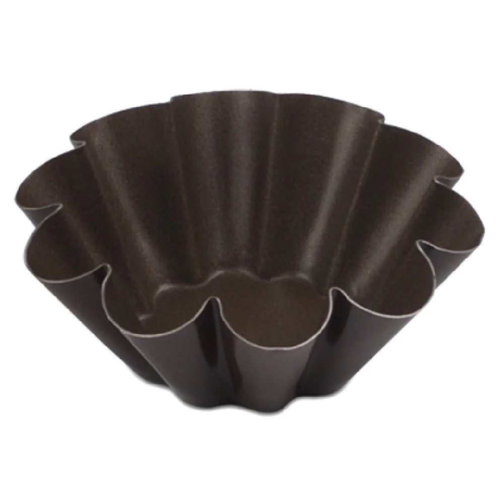 JB Prince M118 80NS 3-1/8 Inch Diameter Brioche Mold Non-stick Steel 12 Packs