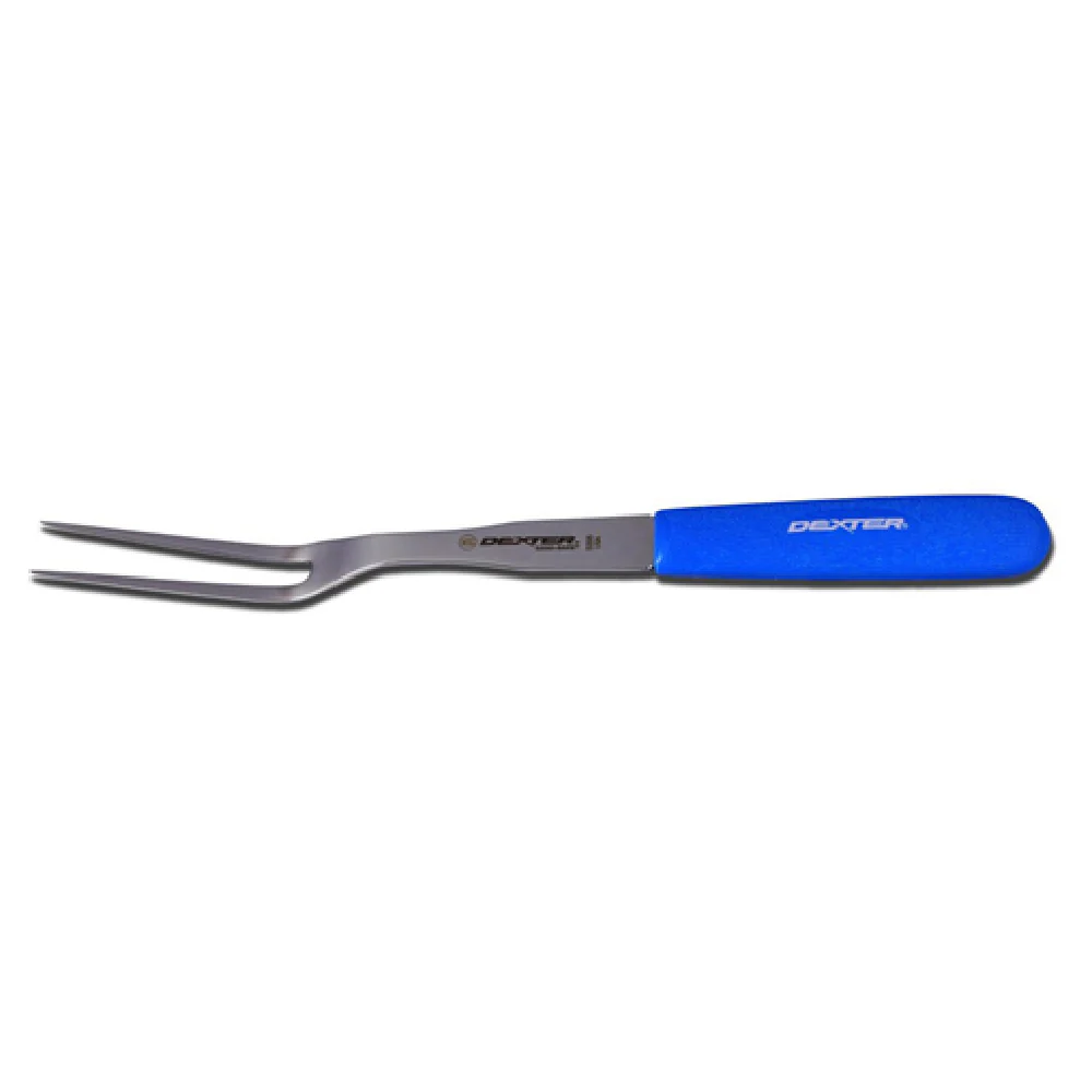 Dexter Russell S205H-PCP 8 Inch Cook's Fork Heat Resistant Textured Polypropylene Blue Handle Stainless Steel Dexter Russell S205H-PCP 8 Inch Cook's Fork Heat Resistant Textured Polypropylene Blue Handle Stainless Steel