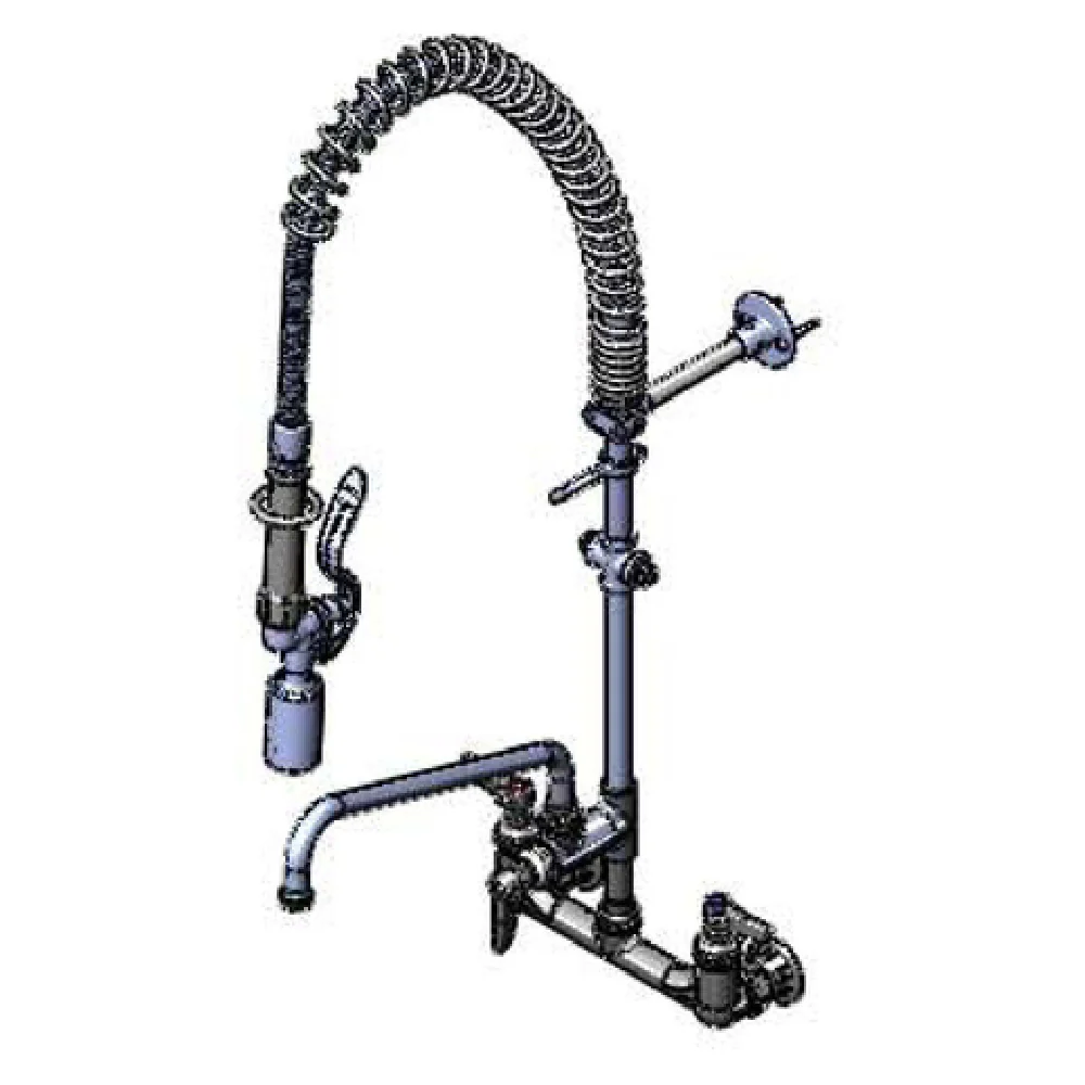 T&S Brass B-0133-A12-BC4 8 Inch Pre-Rinse Faucet Assembly with Add On Faucet