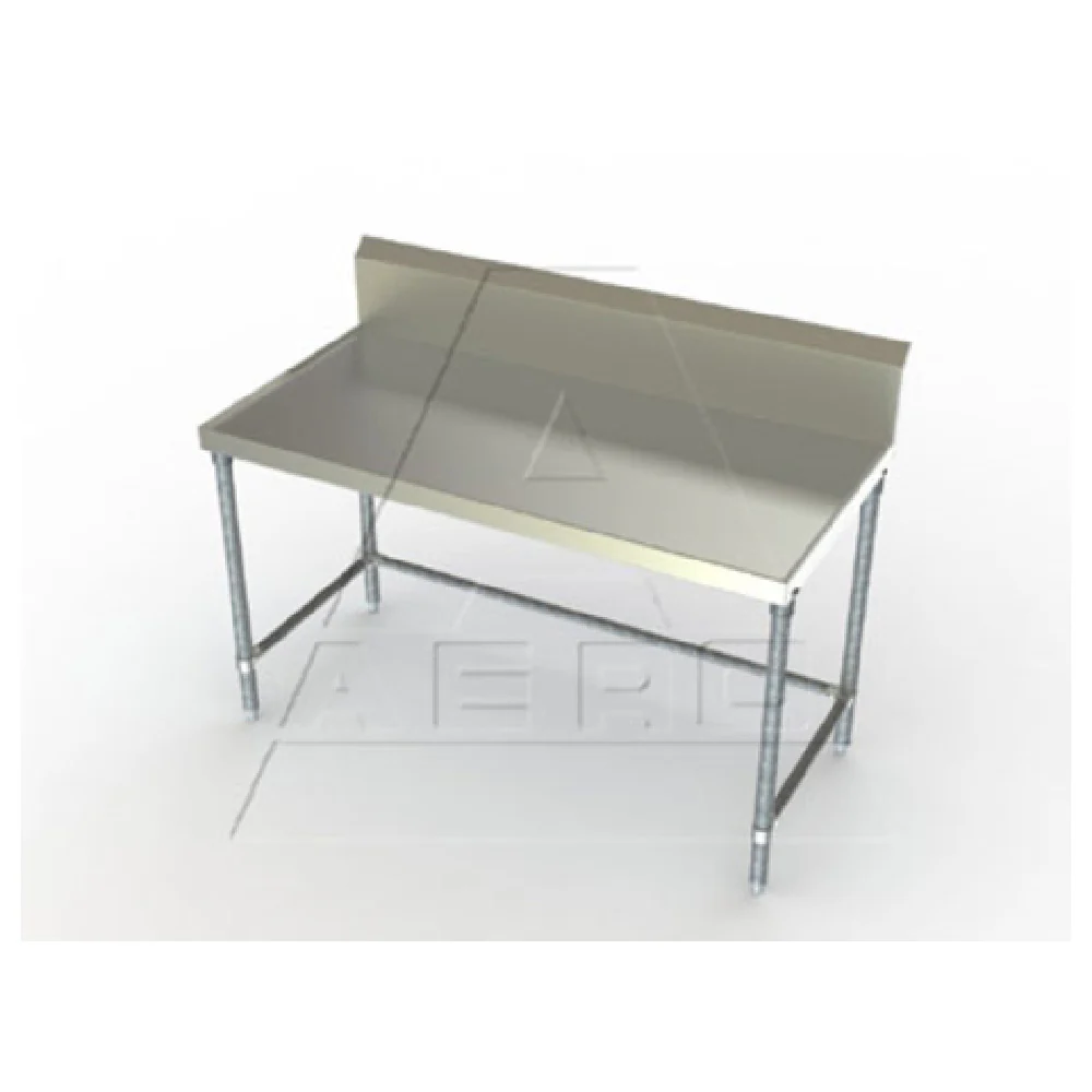 AERO Manufacturing 1TGBX-24120 120 Inch Commercial Work Table with Backsplash Stainless Steel