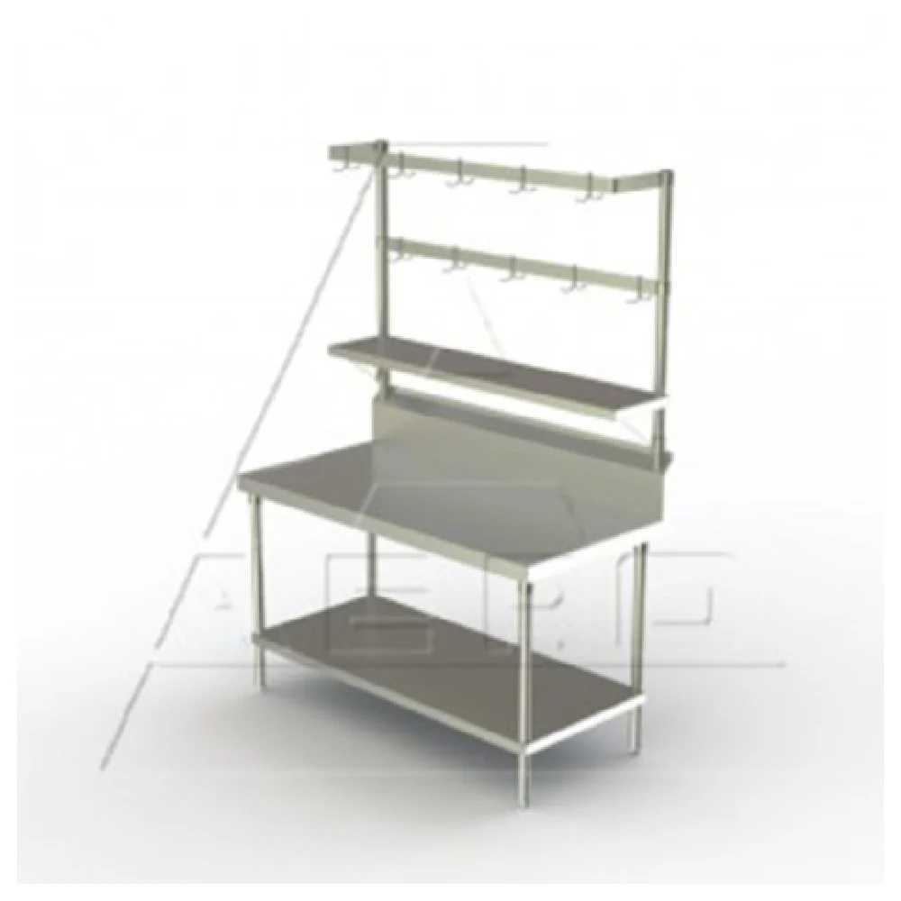 AERO Manufacturing SFAO-10108 108 Inch Adjustable Overshelf Table Mount Stainless Steel with Aerospec Adjustable AERO Manufacturing SFAO-10108 108 Inch Adjustable Overshelf Table Mount Stainless Steel with Aerospec Adjustable