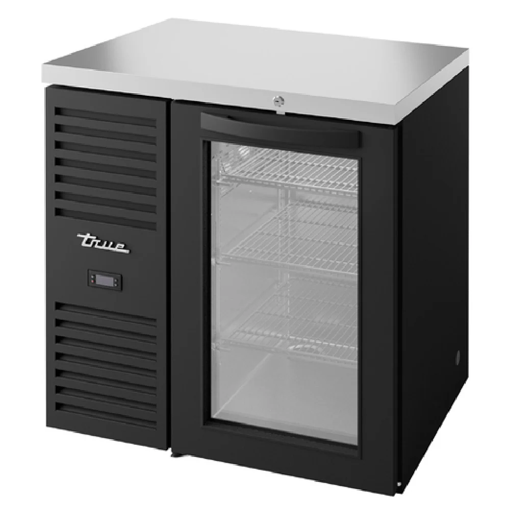 True Refrigeration TBR32-RISZ1-L-B-G-1 32 Inch Refrigerated Back Bar Cooler Gas Stainless Steel with Hinged Glass Door True Refrigeration TBR32-RISZ1-L-B-G-1 32 Inch Refrigerated Back Bar Cooler Gas Stainless Steel with Hinged Glass Door