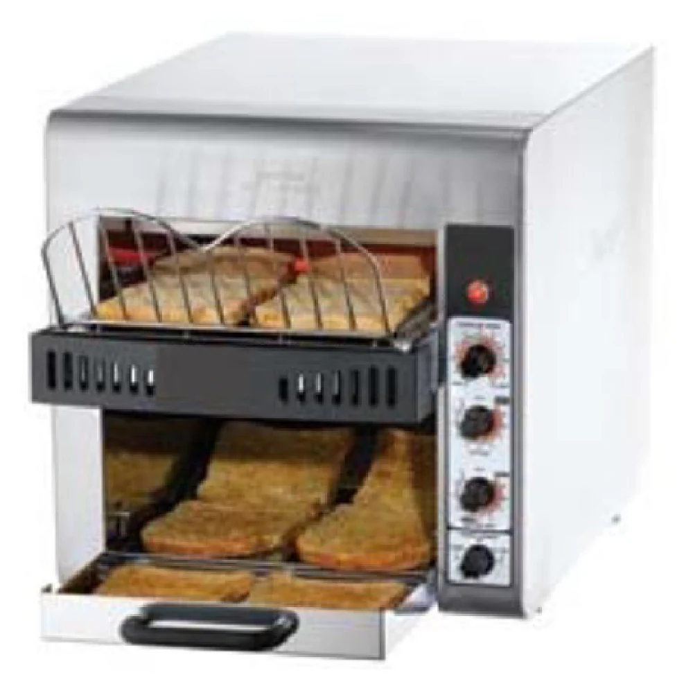 DoughXpress DXP-CT300 14 Inch Conveyor Toaster Electric with Heated Holding Area