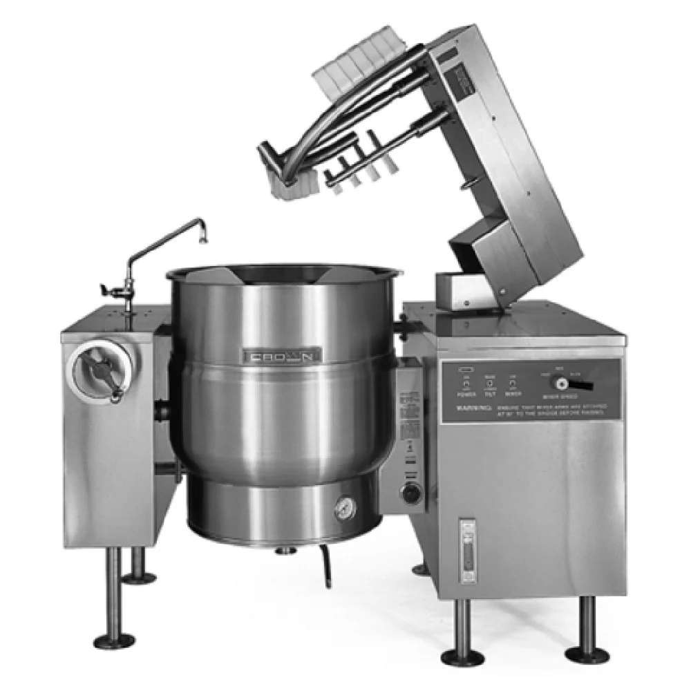 Crown Steam ELTM-60_240/60/3 66 Inch Electric Tilting Kettle Mixer with 60 Gallon Capacity