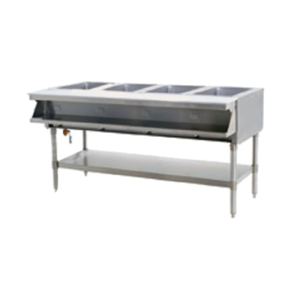 Eagle SHT4-240 63 Inch Open Base Electric Sealed Well Hot Food Table with Drains