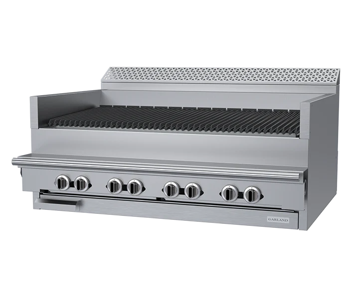 Garland C48-NRM 48 Inch Gas Heavy Duty Range with Charbroiler and Broiler 144000 BTU Garland C48-NRM 48 Inch Gas Heavy Duty Range with Charbroiler and Broiler 144000 BTU