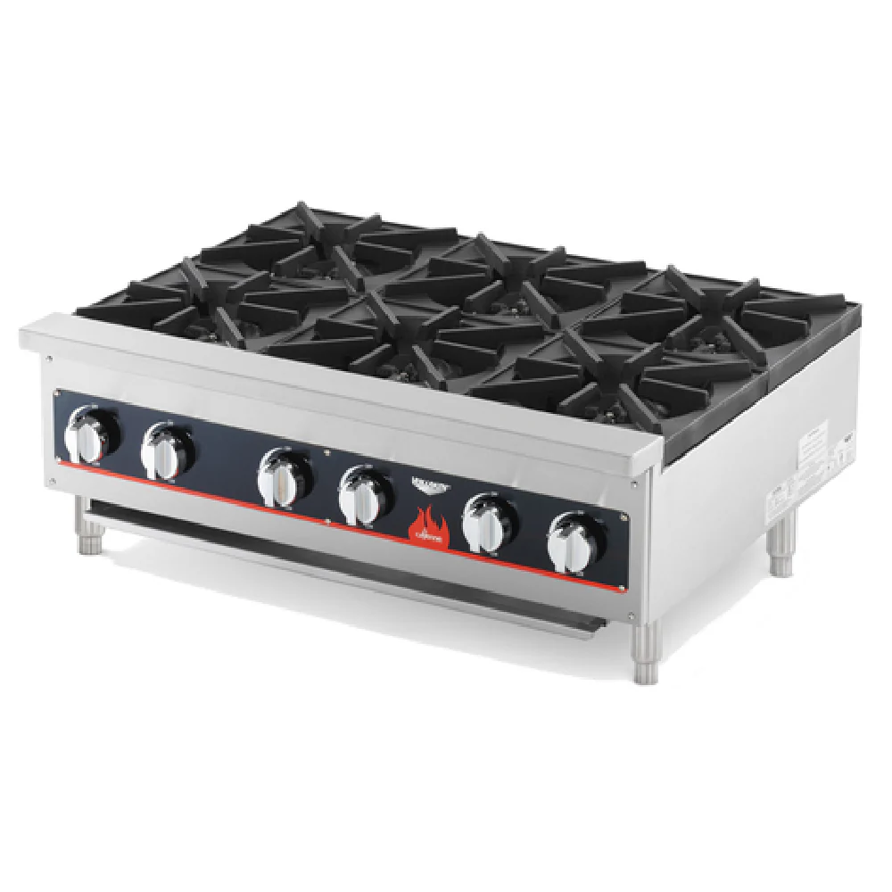 Vollrath 40738 35-1/2 Inch Gas Hotplate with 6 Burners 26000 BTU Vollrath 40738 35-1/2 Inch Gas Hotplate with 6 Burners 26000 BTU