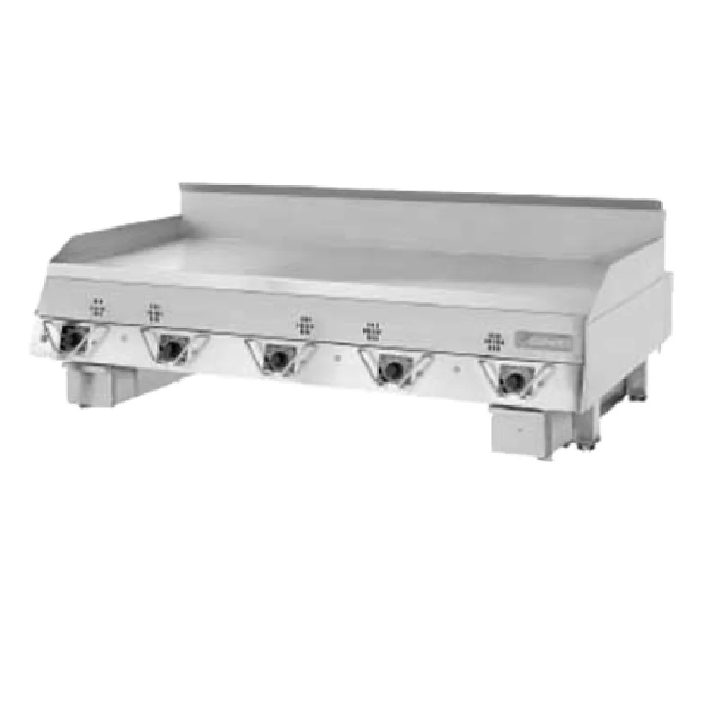 Garland CG-72F_NAT 72 Inch Front Drain Griddle Gas Stainless Steel with Electronic Controls 180000 BTU