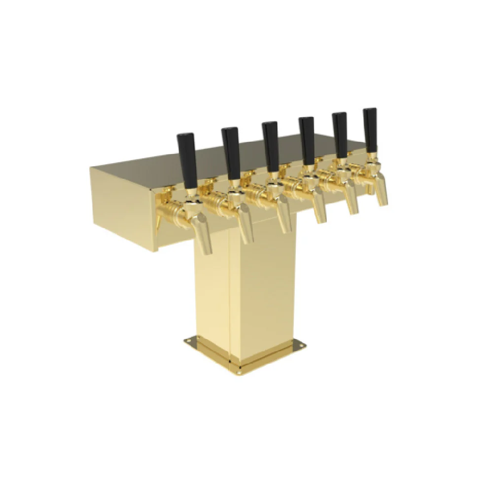Perlick 3780-2BTF 2 Faucets Countertop Air Cooled Draft Beer Dispensing Tower Stainless Steel Tarnish-free Brass Finish Perlick 3780-2BTF 2 Faucets Countertop Air Cooled Draft Beer Dispensing Tower Stainless Steel Tarnish-free Brass Finish