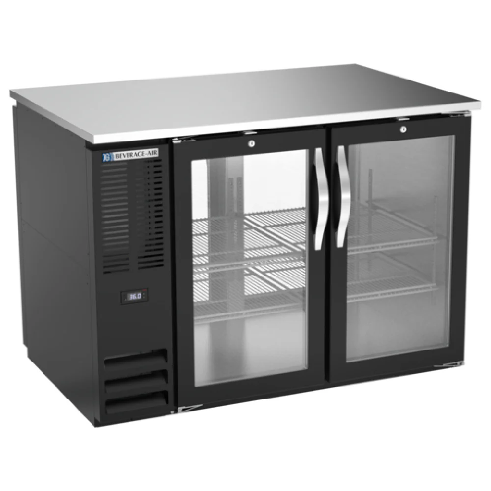 Beverage Air BB48HC-FG-PT-B Refrigerated Pass-Thru Back Bar Open Food Rated Refrigerator Beverage Air BB48HC-FG-PT-B Refrigerated Pass-Thru Back Bar Open Food Rated Refrigerator