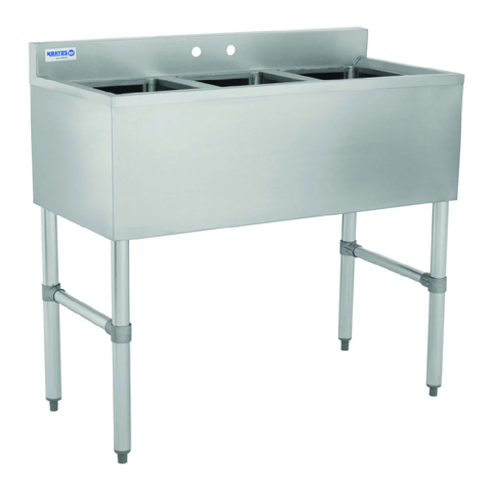 Hubert 14136 Kratos® Underbar Compartment Sink (3) Bowls 38.5