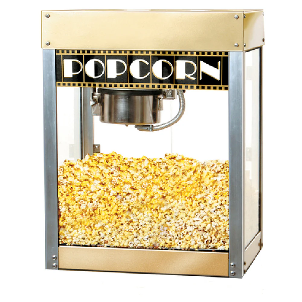 Winco 11068 19 Inch Electric Popcorn Machine with Old-Maid Drawer