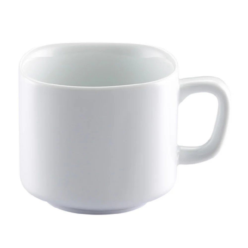 CAC China COP-SQ1 8-1/2 Oz Porcelain Square Coupe Cup with Dishwasher Safe