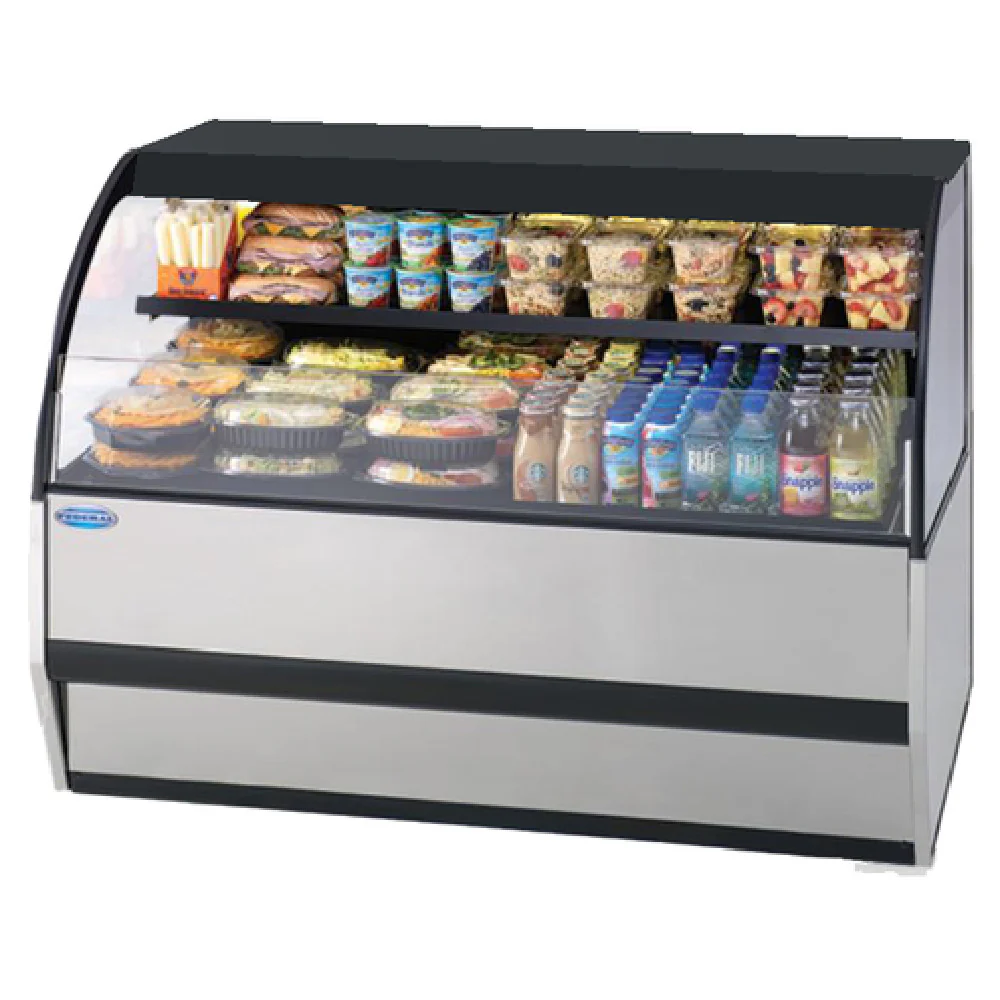 Federal Industries SSRVS-5933 59 Inch Countertop Refrigerated Display Case with Stainless Steel Top Black Interior Federal Industries SSRVS-5933 59 Inch Countertop Refrigerated Display Case with Stainless Steel Top Black Interior