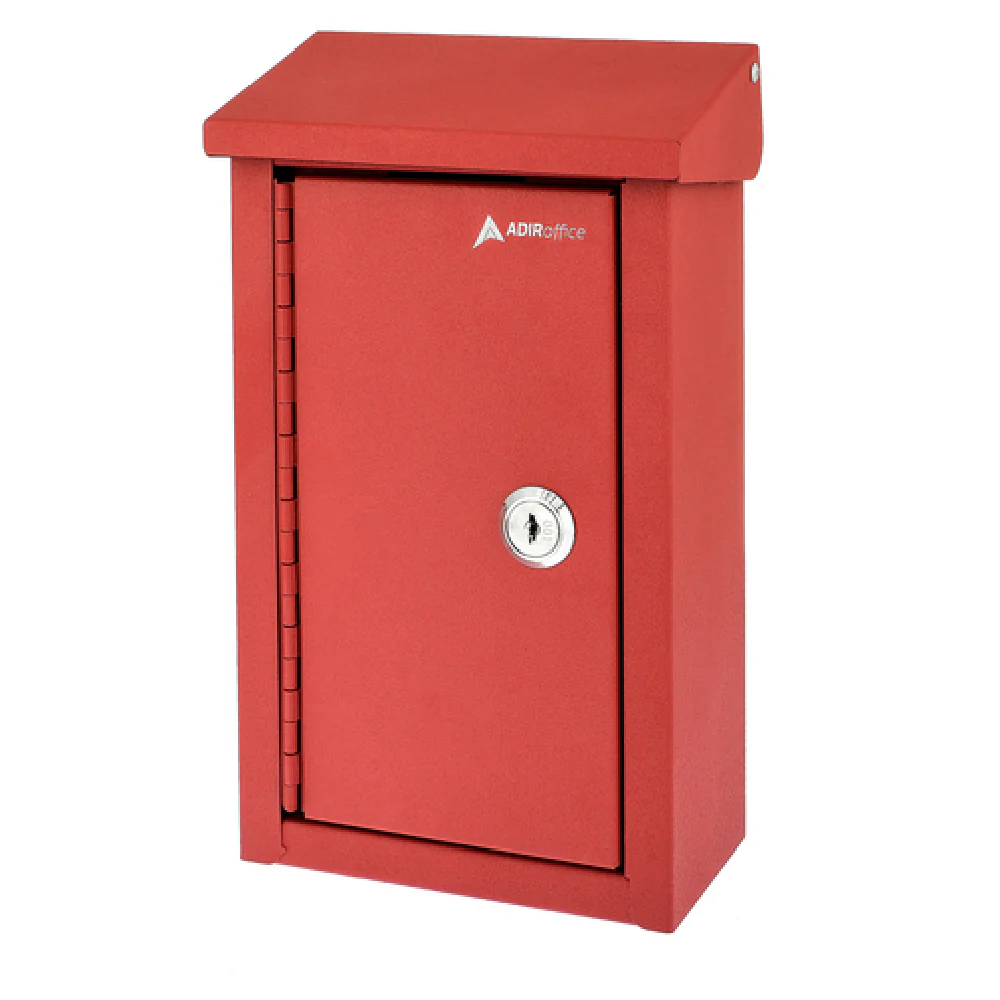 Alpine Industries ADI631-11-RED 5-1/2 Inch Outdoor Key Drop Box Heavy Duty Steel Red Finish Alpine Industries ADI631-11-RED 5-1/2 Inch Outdoor Key Drop Box Heavy Duty Steel Red Finish
