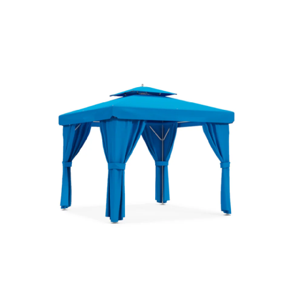 Plantation Prestige Commercial Furniture 9500-01 GRA 10 Inch Width Vented Canopy Pavilion Aluminum Frame