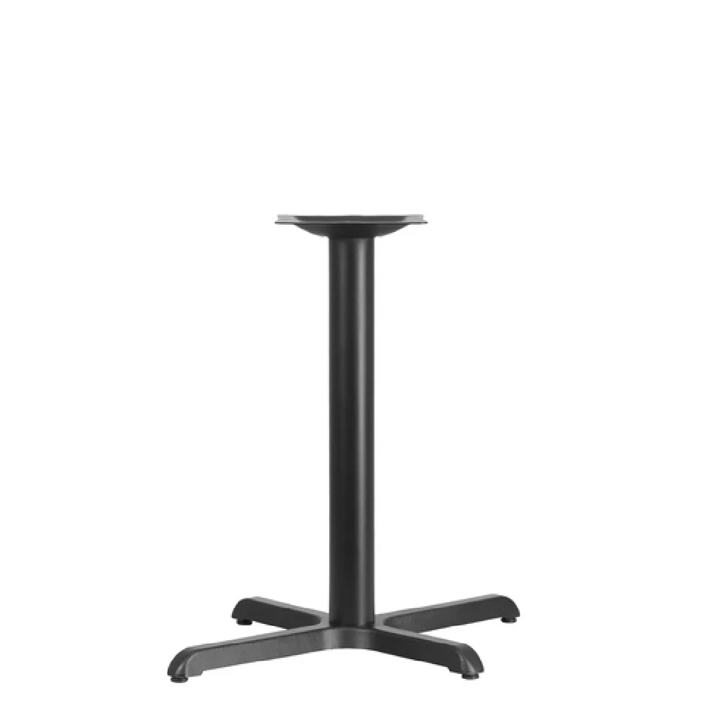 Flash Furniture XU-T2230-GG 22 Inch Width Dining Table Base Metal Black Finish