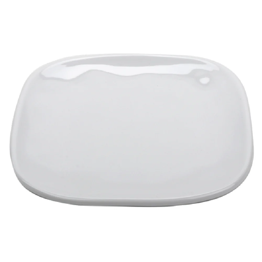 GET Enterprises SCS-6-AM-W 6 Inch White Square Break-Resistant Melamine Plate