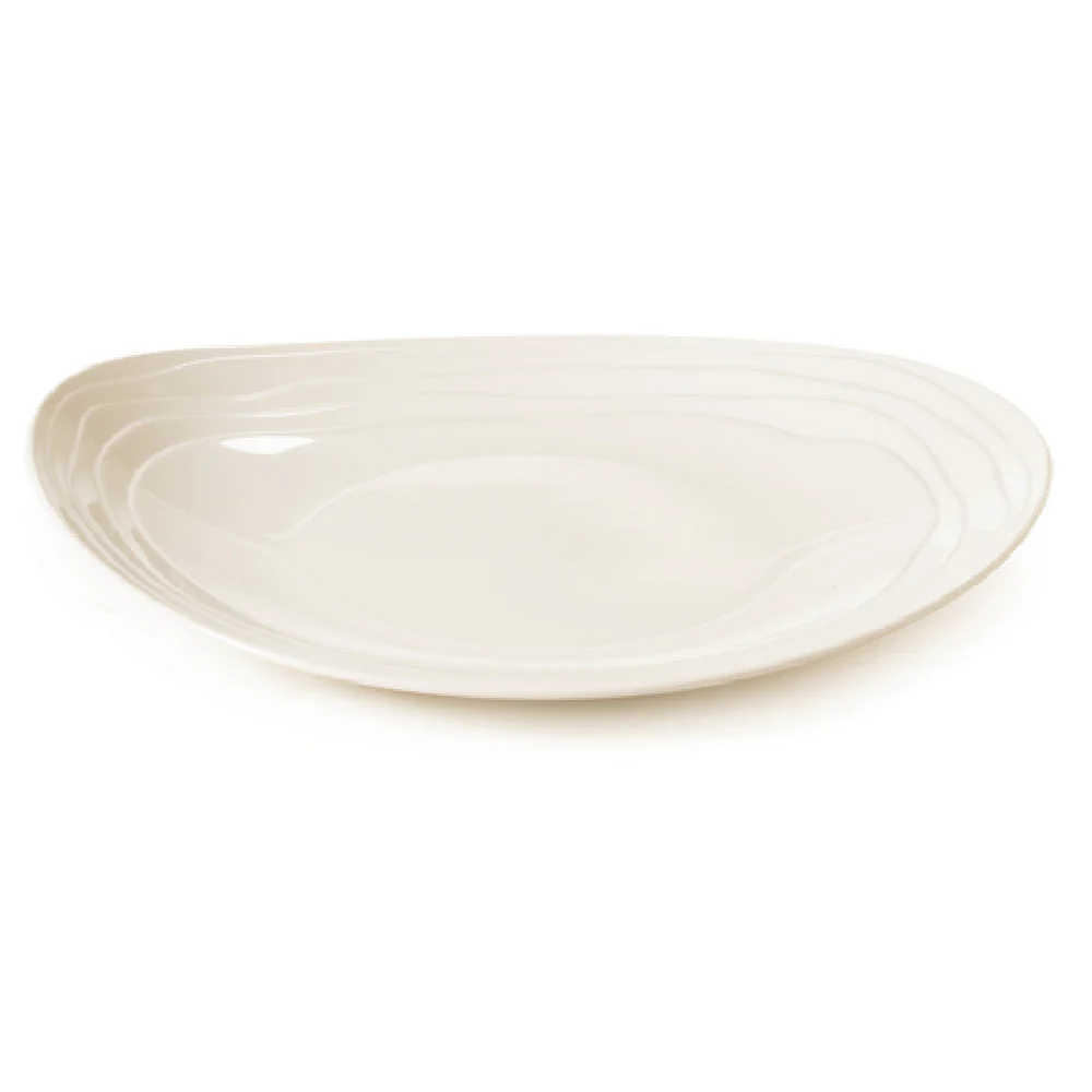 GET Enterprises OP-1290-AW 9 Inch Platter Oval Break Resistant Melamine White