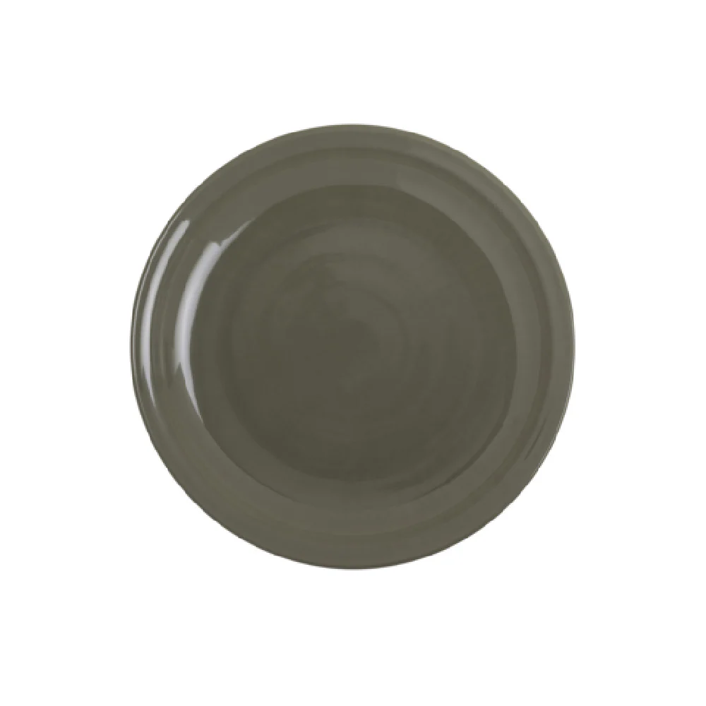 Steelite 7802ZM5009 10 Inch Grey Round Melamine Plate - Plastic