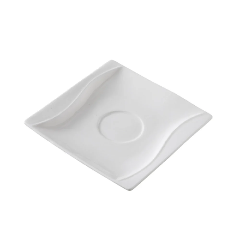 Yanco SW-002 5-1/2 Inch Square Saucer Porcelain Dishwasher Oven Safe Yanco SW-002 5-1/2 Inch Square Saucer Porcelain Dishwasher Oven Safe