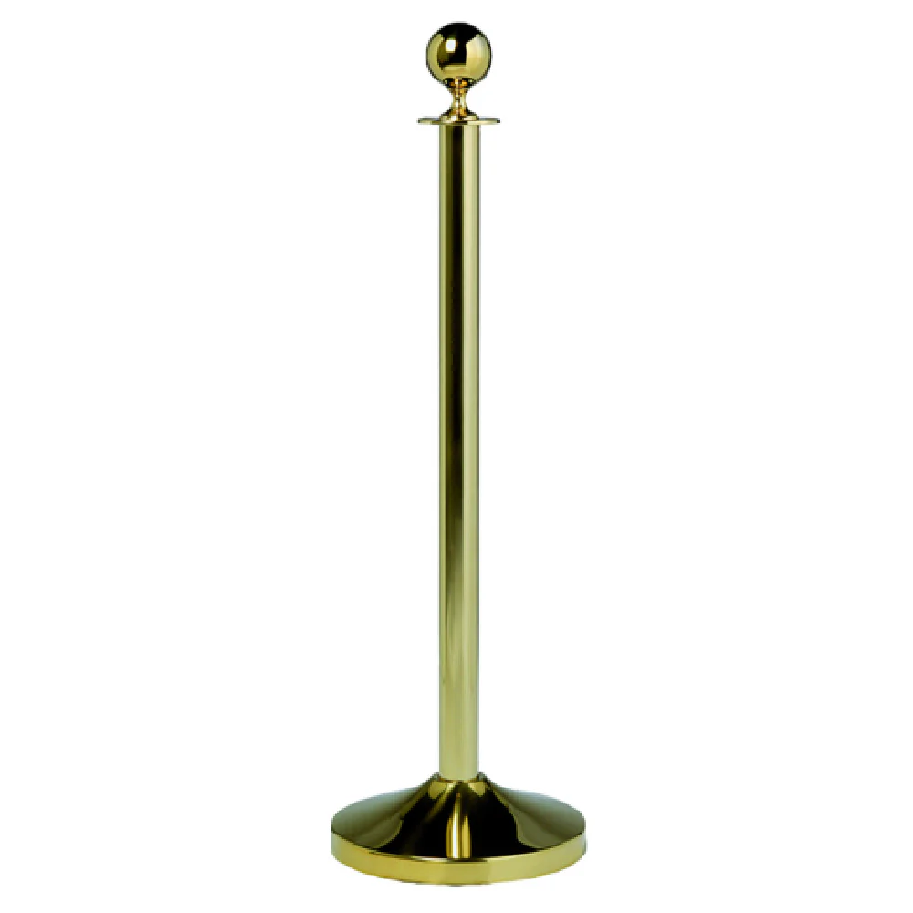 American Metalcraft RSCLG 15 Inch Portable Barrier Post Stainless Steel Gold Plated
