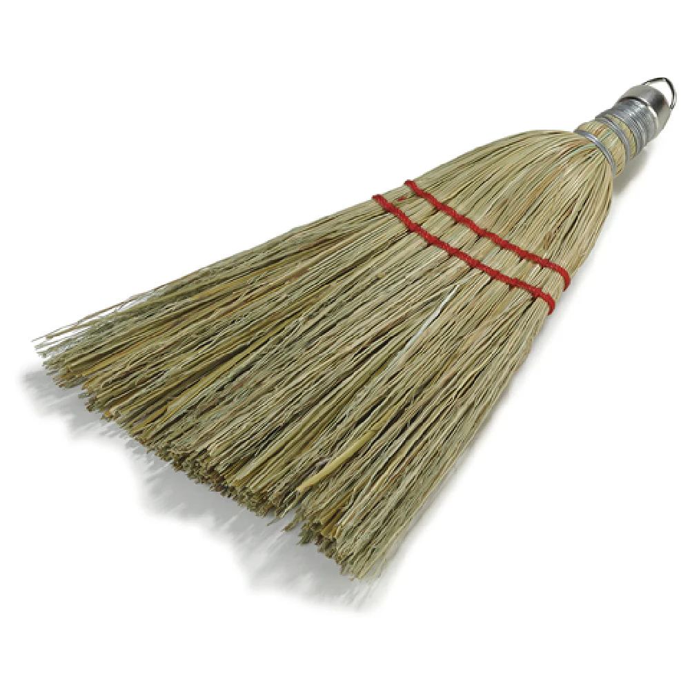 Carlisle 3663300 10 Inch Whisk Broom Corn Bristles with Metal Cap Corn Color