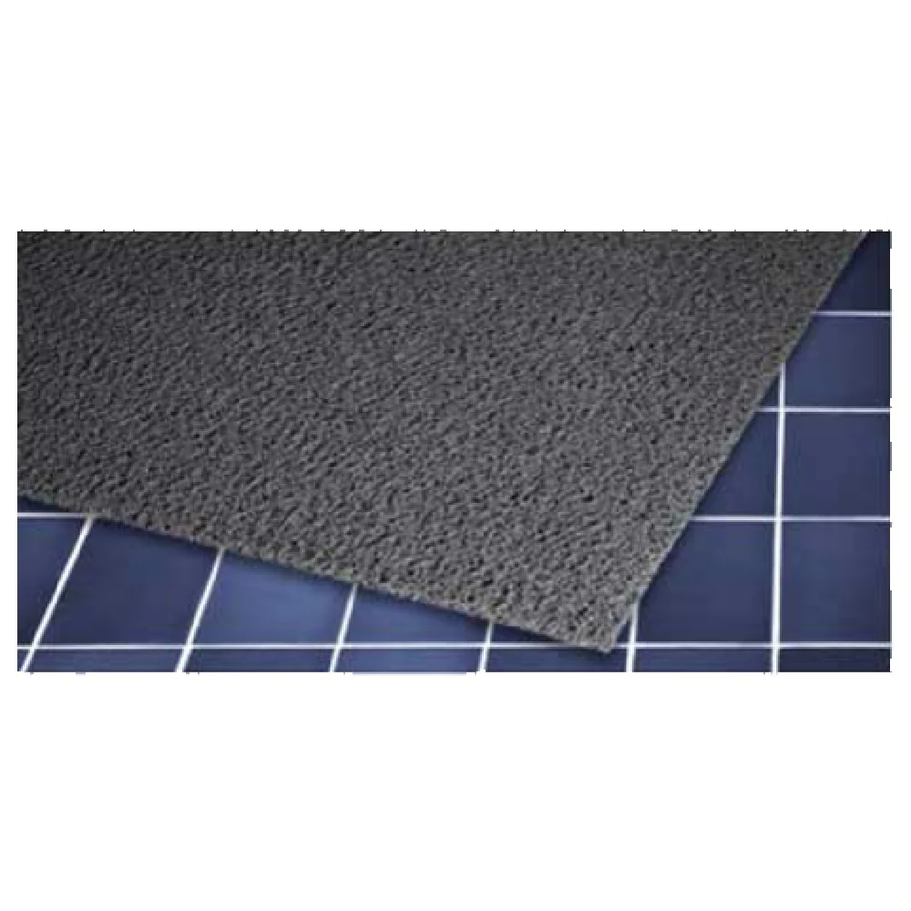 Cactus Mat 1451R-4_GRAY 4 Foot Vinyl Wet Area Scraper Mat 20 Foot Length with drainage