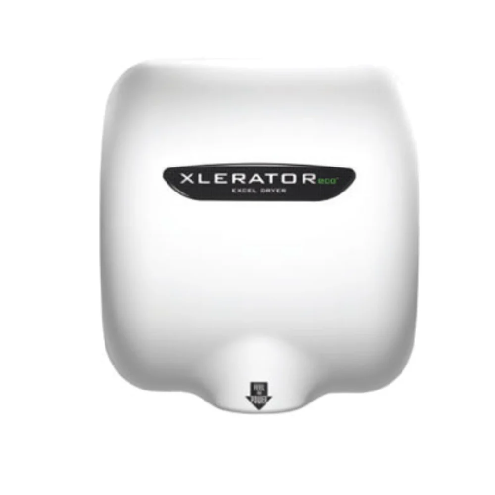 Excel Dryer XL-BW-ECO_110-120/50/60/1 12 Inch Surface-mounted Hand Dryer Red LED White Thermoset Resin and Adjustable Controls