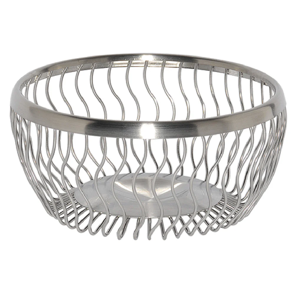 Service Ideas WBRW7BS 7 Inch Diameter Wavy Round Basket Stainless Steel Hand Wash Only Service Ideas WBRW7BS 7 Inch Diameter Wavy Round Basket Stainless Steel Hand Wash Only