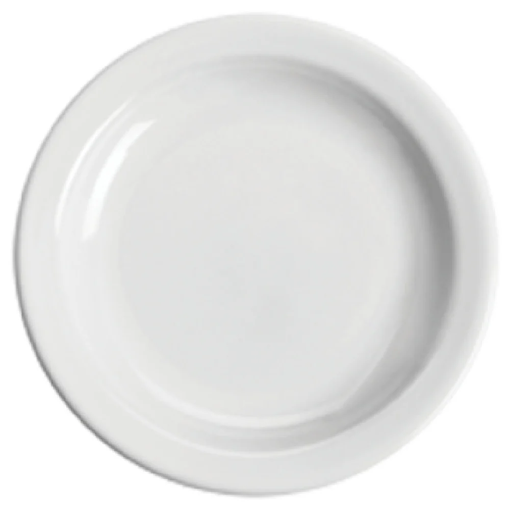 Steelite HL22410000 9 Inch Round Plate Narrow Rim Arctic White 24 Packs
