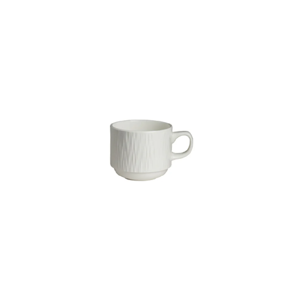 Steelite 4422RF015 8.0 Oz Stack Cup Bone China Stackable with Lucia Folio