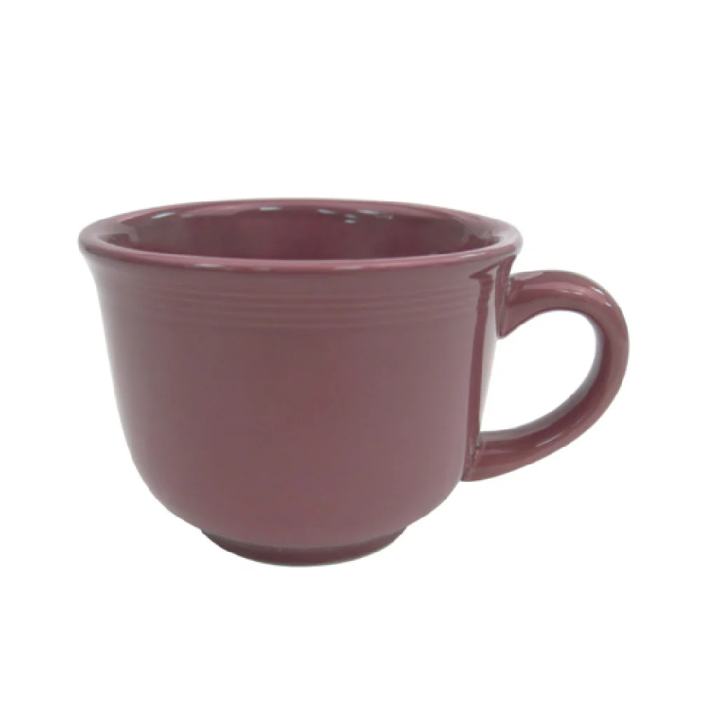 CAC China TG-1-PLM 7-1/2 Oz Round Embossed Coffee Cup Porcelain Plum