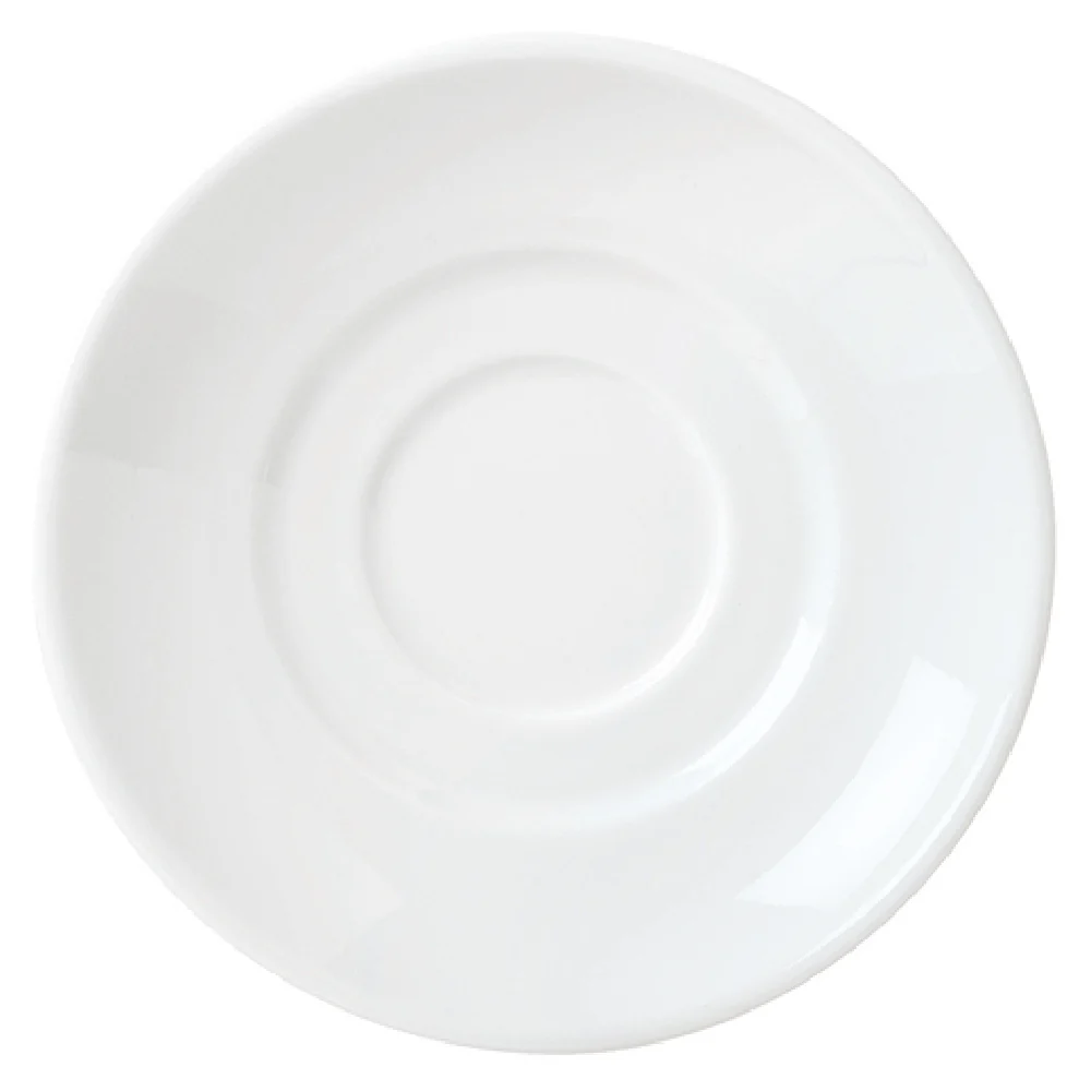 Libbey 999023500 6 Inch Saucer Round Porcelain Lunar White with Microban Vitrified Glaze Libbey 999023500 6 Inch Saucer Round Porcelain Lunar White with Microban Vitrified Glaze