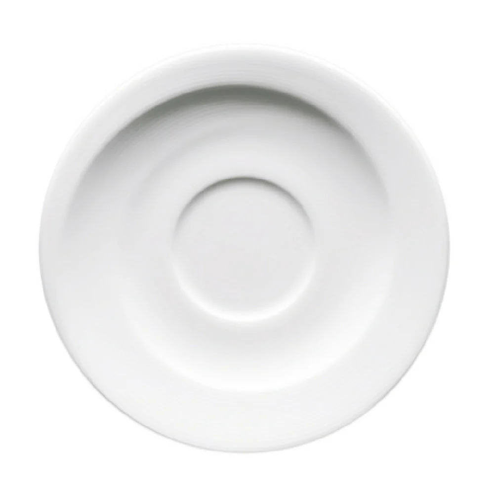 Fortessa HBW-SPIR-839 6.12 Inch Round Saucer with Bone China White Finish