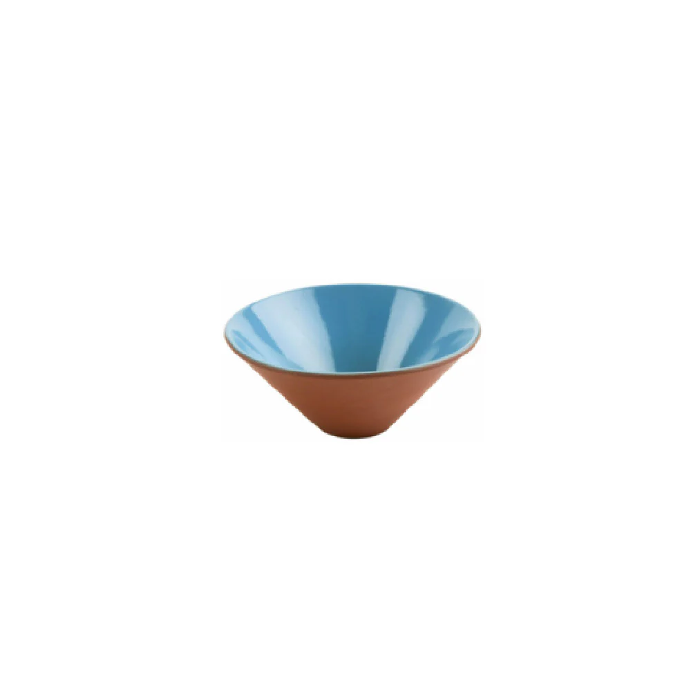 GET Enterprises SH.AZC-1120BLU 9.25 Inch Bowl Blue Terracotta with Glaze Finish GET Enterprises SH.AZC-1120BLU 9.25 Inch Bowl Blue Terracotta with Glaze Finish
