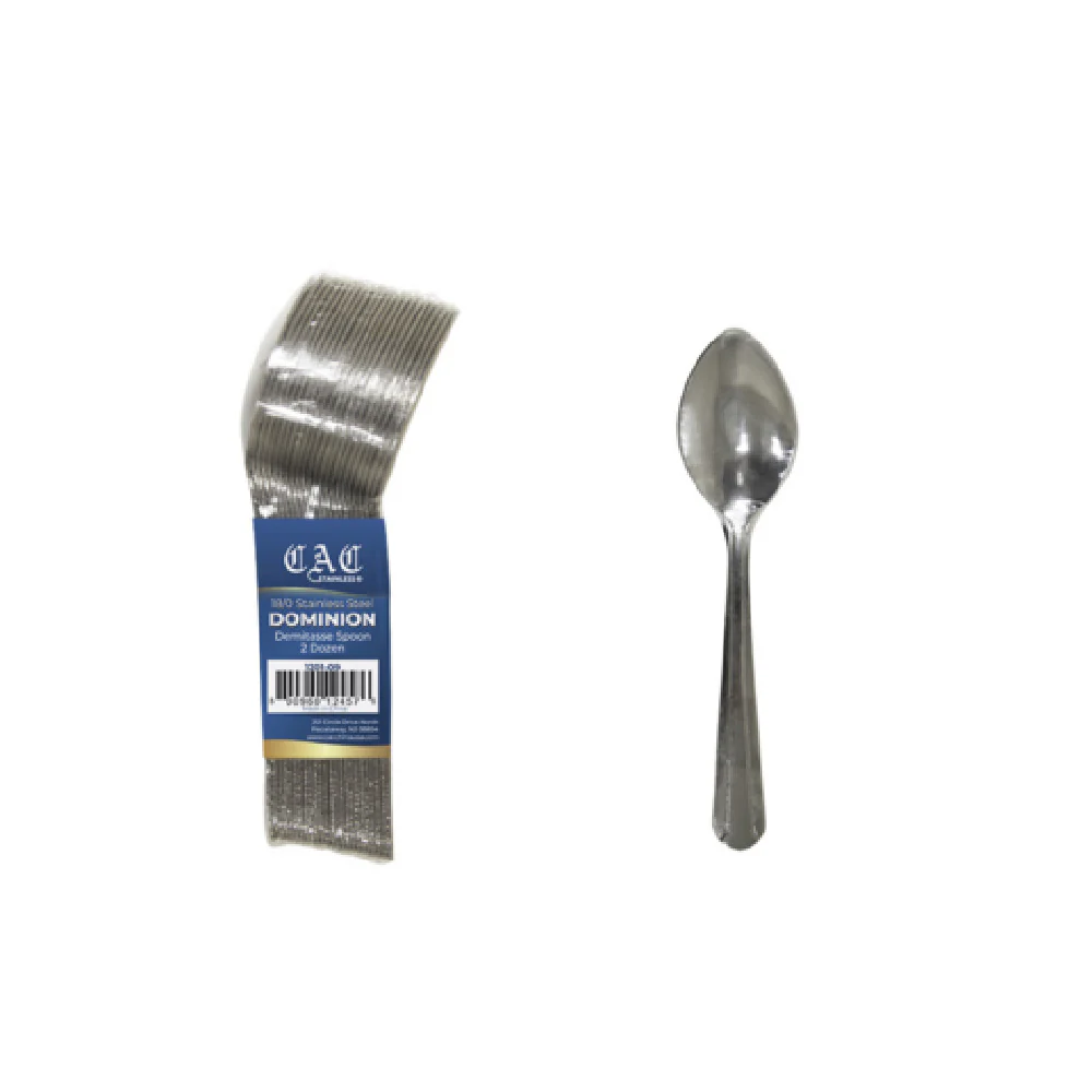 CAC China 1201-09 4-5/8 Inch Demitasse Spoon Medium Weight 18/0 Stainless Steel