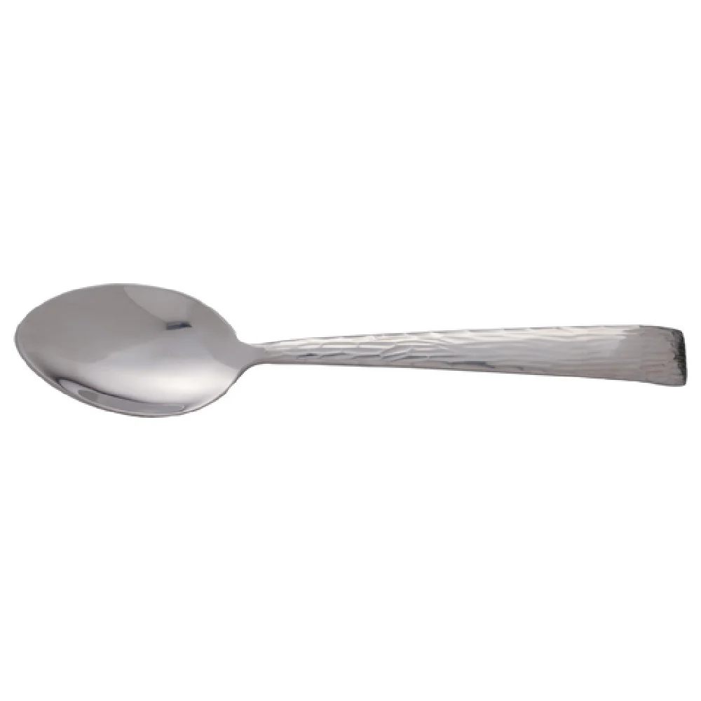 International Tableware SP-112 7-7/8 Inch Serving Spoon Hammered Finish Stainless Steel