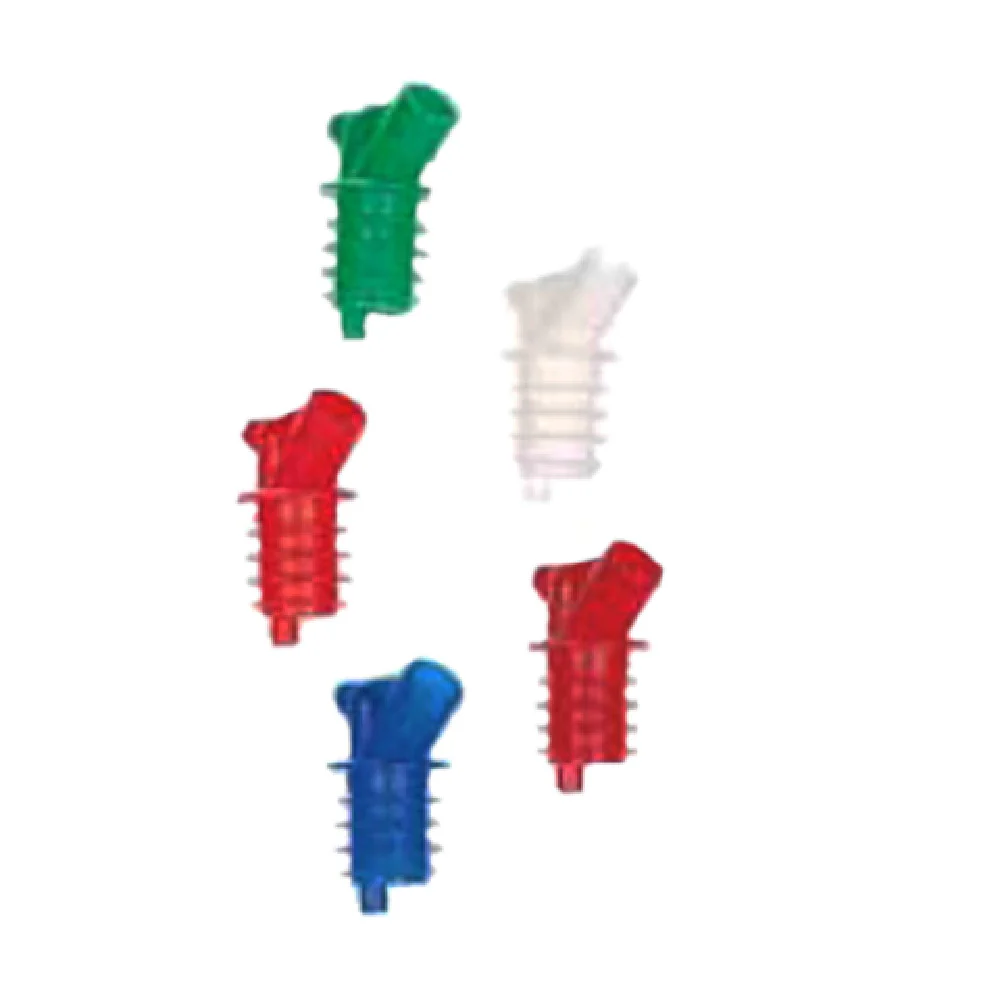 Vollrath 3606A-99 Set of 6 Assorted Color Traex Bar Keep II Pourer Spouts Vollrath 3606A-99 Set of 6 Assorted Color Traex Bar Keep II Pourer Spouts